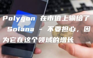 Polygon 在市值上输给了 Solana - 不要担心,因为它在这个领域的增长