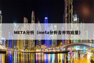 META分析(meta分析合并效应量)