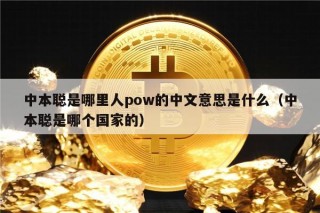 中本聪是哪里人pow的中文意思是什么（中本聪是哪个国家的）