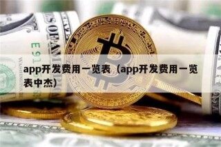 app开发费用一览表(app开发费用一览表中杰)