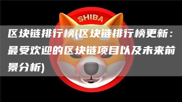 区块链排行榜 - 区块链排行榜更新：最受欢迎的区块链项目以及未来前景分析